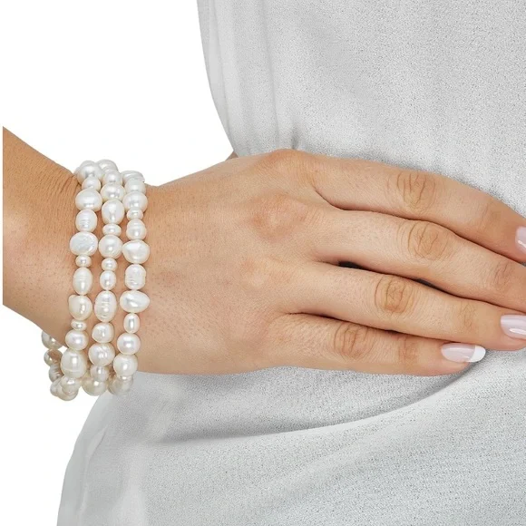 Essentials by Honora Set of 3 Freshwater Pearls - Picture 4 of 5